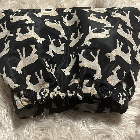 Gymboree girls black/gold double lined reindeer skirt size Small 5/6 - Picture 6 of 9